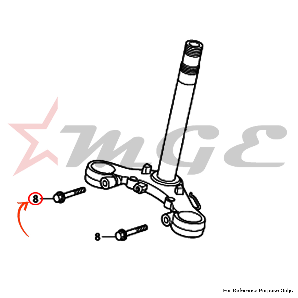 As Per Photo Bolt, Flange, 8x35 For Honda Cbf125 - Reference Part Number - #95701-080-3507