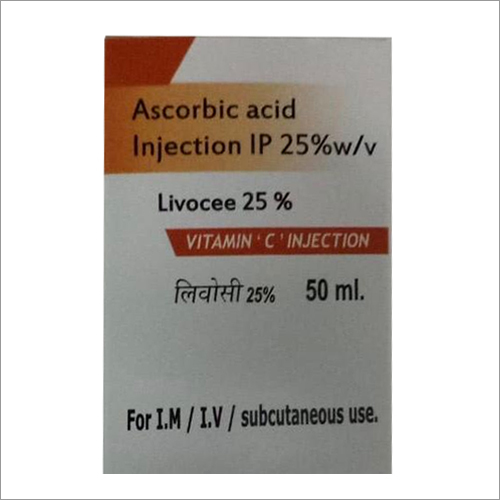 Ascorbic Acid Injection - 25% W-V Liquid Formulation | General Medicine for Ascorbic Acid Deficiency, Suitable for Adults, Store in Cool & Dry Place