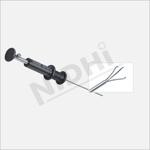 Tripronge URS Forcep - Medical Grade Stainless Steel, 610mm Length, Size 3FE/4FR/5FR, Black Gripping Handle - Safe, High Strength, Rust Proof, Sterilized