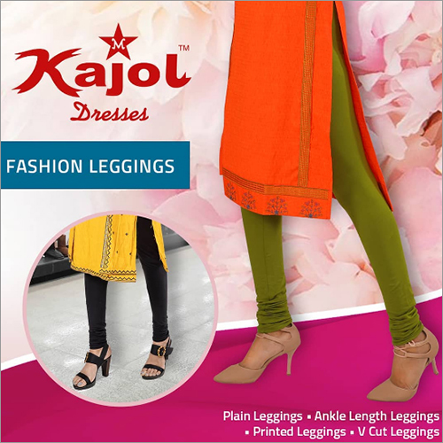 Ladies Plain Legging - Cotton Blend, All Season, Plain Pattern | Washable, Casual Style for Everyday Wear