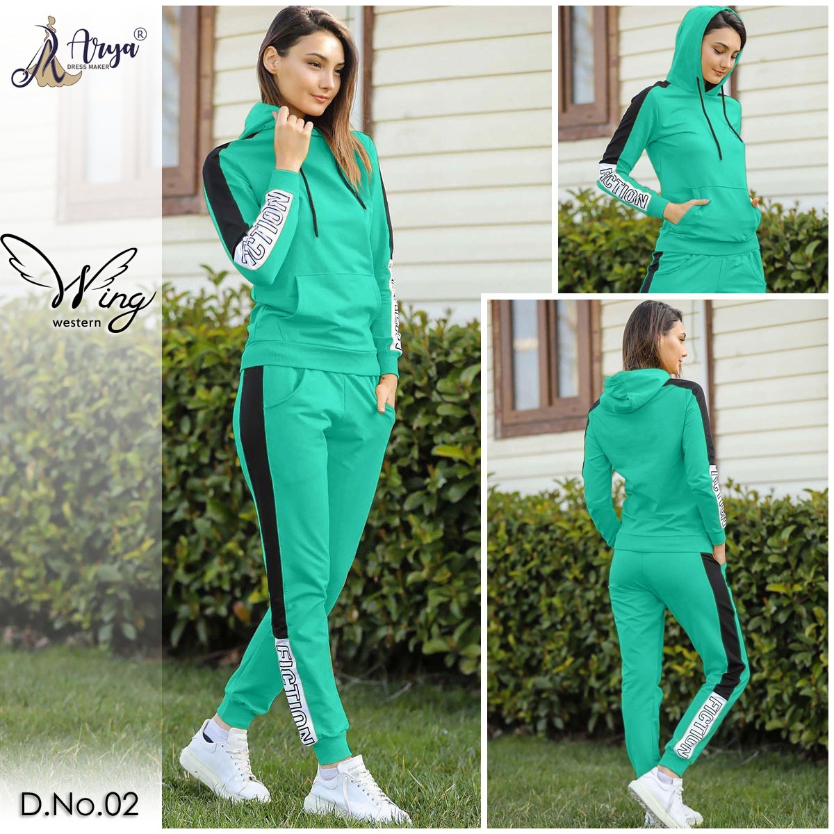 Western Top - Imported Fabric, M-xxl, Lavender | Stylish Two-piece Hoodie Set, Comfortable Fit, Side Stripes