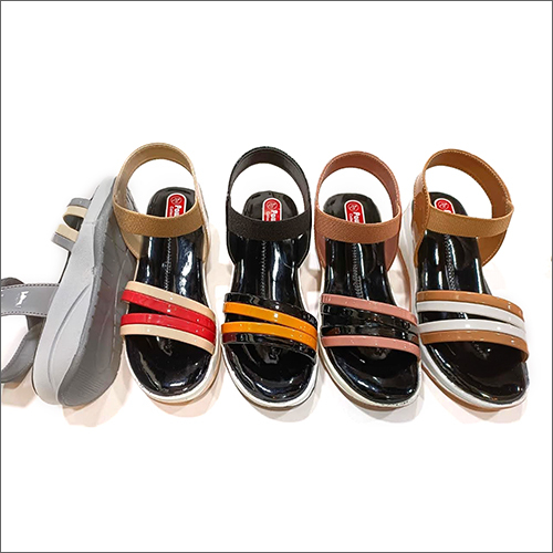 Ladies Open Sandal - TPR Sole, Size 7-10 | Black Party Wear Footwear for Women