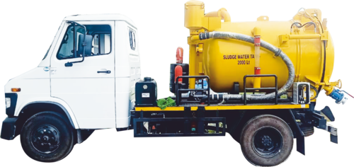 Sewer Suction Machine - Mild Steel, 9T GVW Truck Chassis , High Pressure Jetting System, Suction Hose Length 15m, Flow Rate 4200 LPM, Semi-Automatic, New, Yellow