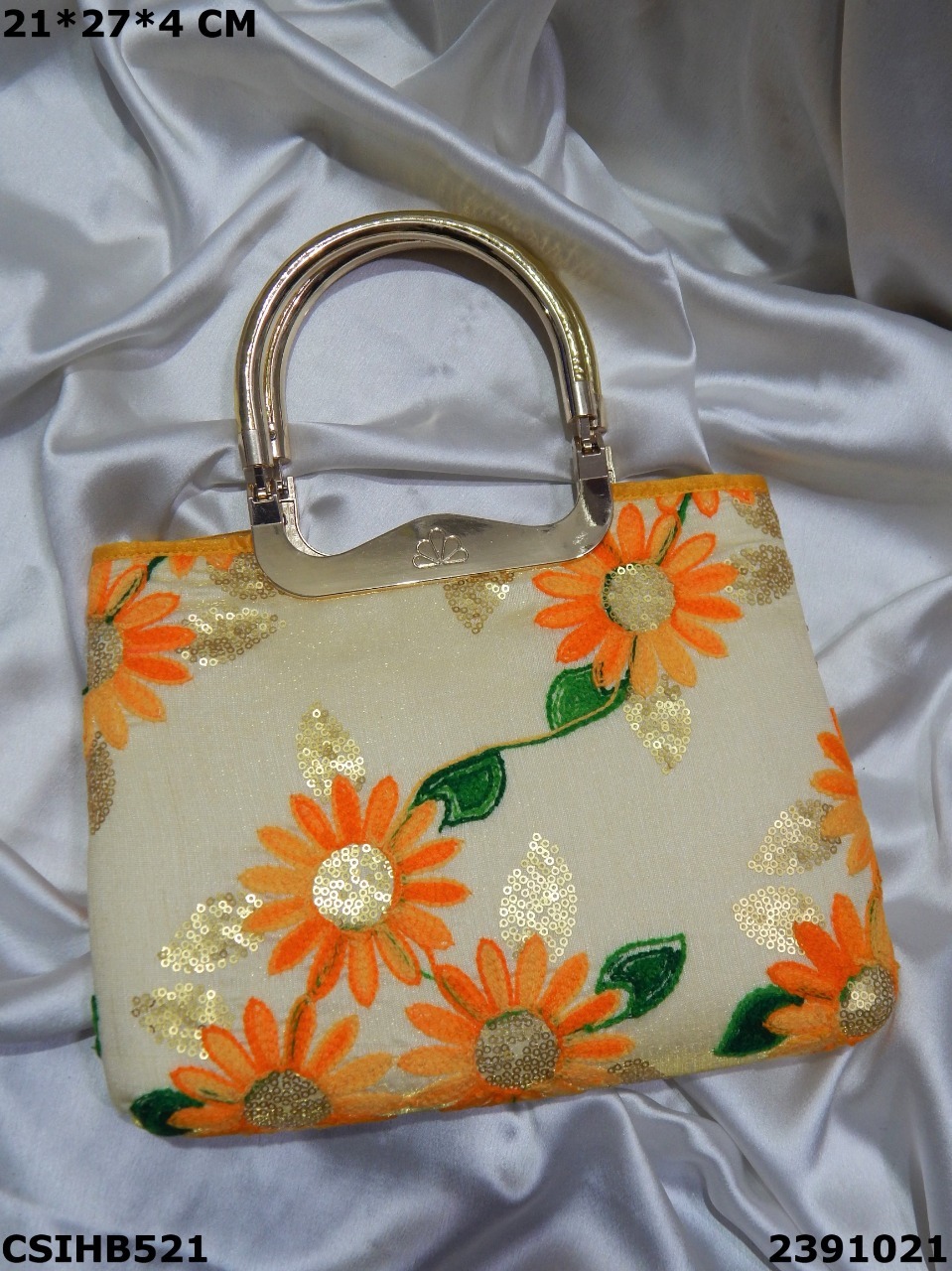 Evening Bridal Ethnic Handbag - Multi Color 21x27x4cm Embroidered Design For Women's Fashion Elegance