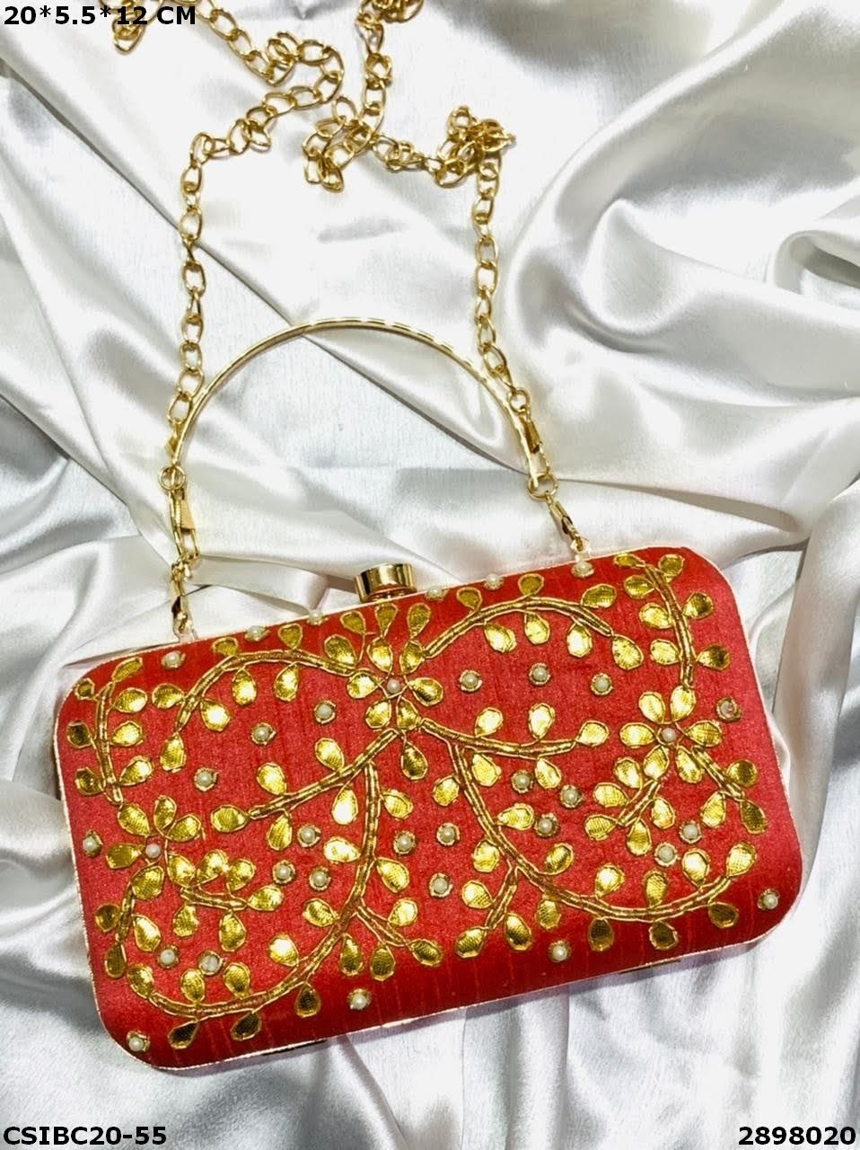 Multi Ethnic Box Clutch Bag