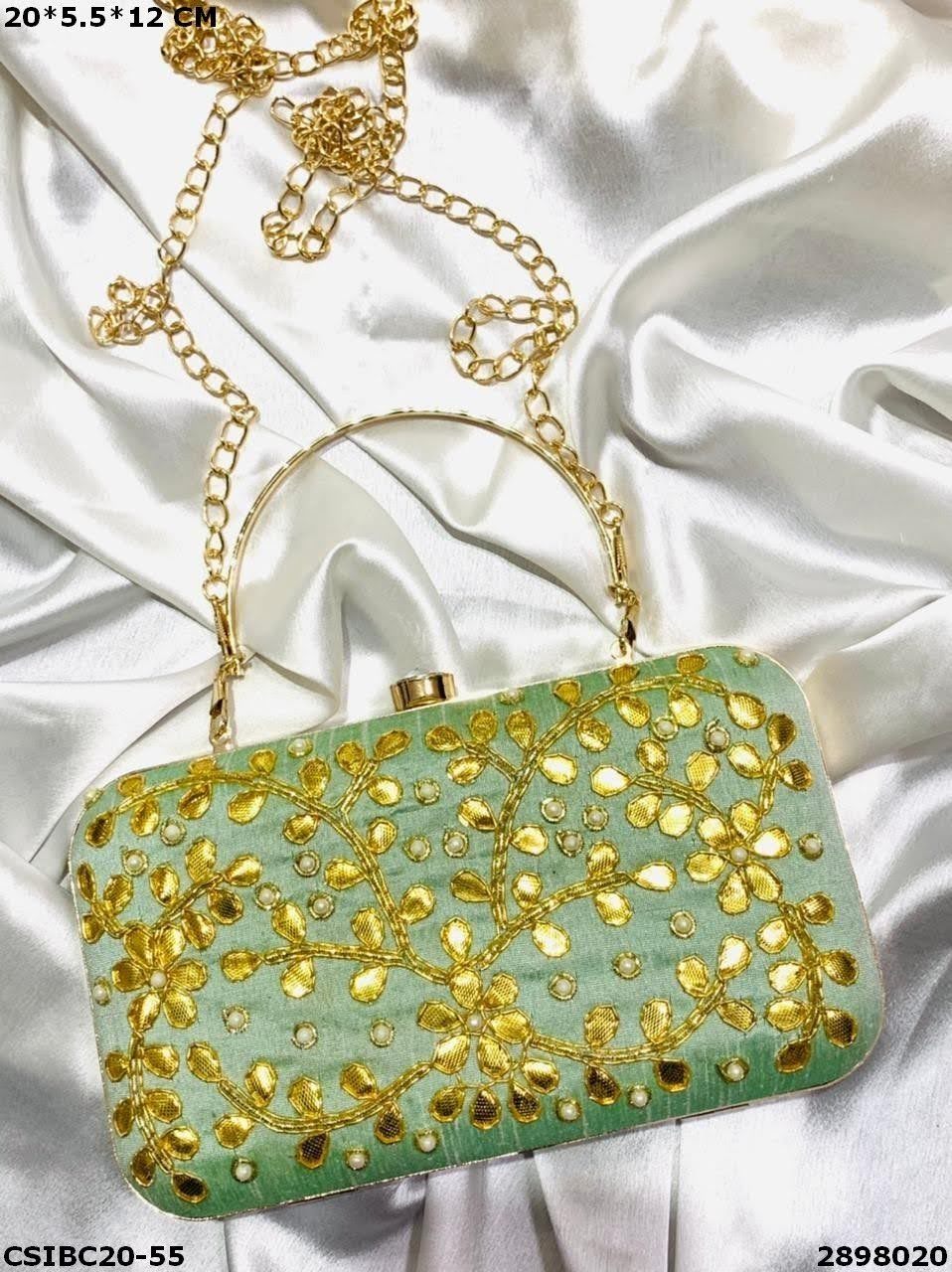 Multi Ethnic Box Clutch Bag