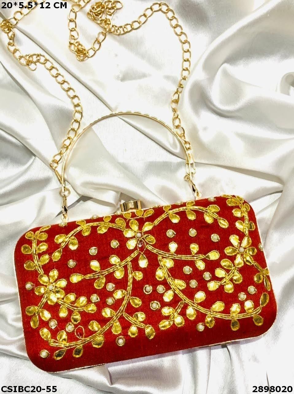 Multi Ethnic Box Clutch Bag
