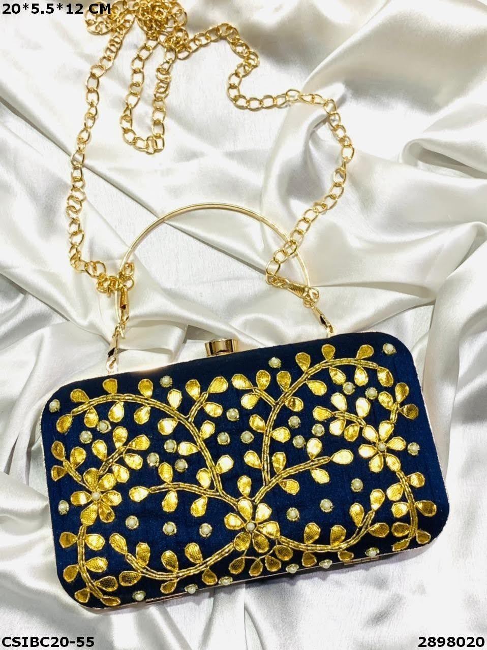 Multi Ethnic Box Clutch Bag