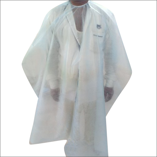 White Disposable Hair Cutting Salon Apron - Standard Quality, Large Size, White Color | Recommended For Salon Use, Safety & Protection