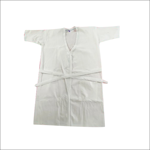 Non Woven Disposable Bathrobe - 70-100 Gsm, Free Size, White Color | Unisex Design, Plain Pattern For Salon, Spa, Hotel Usage