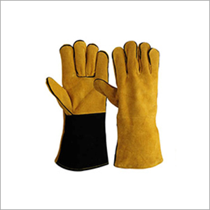 Dyed Split Leather Gloves