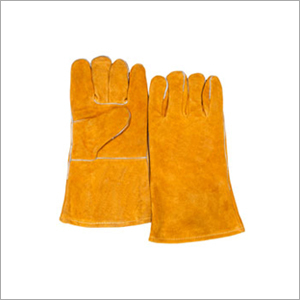 डाईड स्प्लिट लेदर ग्लव्स