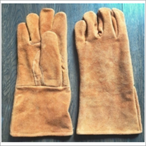 Dyed Split Leather Gloves