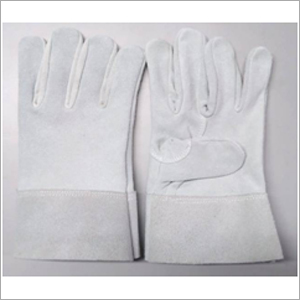 स्प्लिट लेदर नेचुरल ग्रे ग्लव्स