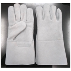 स्प्लिट लेदर नेचुरल ग्रे ग्लव्स