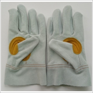 स्प्लिट लेदर नेचुरल ग्रे ग्लव्स