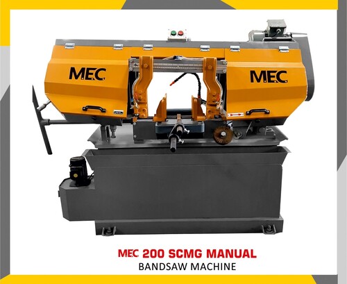 Manual Metal Cutting Bandsaw Machine - Blade Size 3000 x 27 x 0.9 mm, Cutting Capacity Round 200 mm, Rectangle 200 x 175 mm | High Efficiency, Low Energy Consumption, 1.0 HP Motor