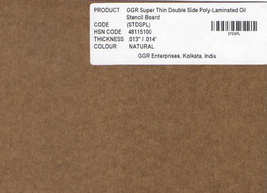 Ggr Variety Dspl Boards - Paper, 7" X 14" & 12" X 31" Sizes, Brown Color | Double Side Poly-laminated, Ideal For Stencil Cutting Machines