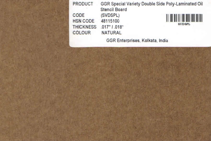 Ggr Variety Dspl Boards - Paper, 7" X 14" & 12" X 31" Sizes, Brown Color | Double Side Poly-laminated, Ideal For Stencil Cutting Machines
