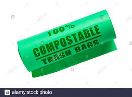 Compostable Garbage Bag - 100% Eco-friendly Starch Material, Customizable Size , Soft Texture With Flexo Printing For Food Safety Use
