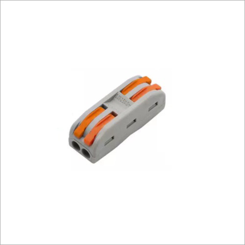 CH-812 Wire Connector - Modified Nylon Body, 2 Contact Points, Grey+Orange | Spring Lock Lever for Industrial Usage, Rated for 250V/32A