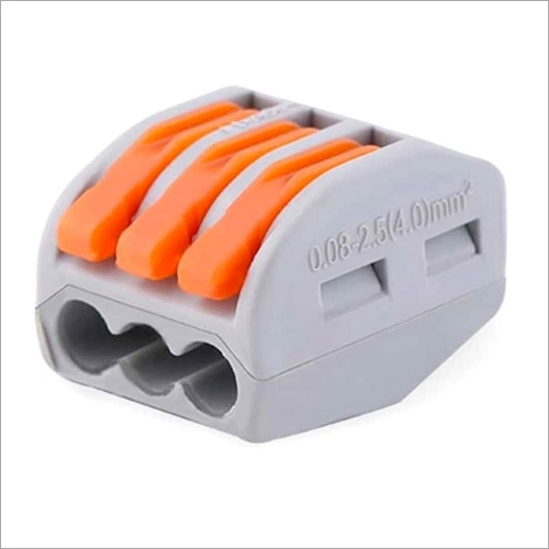 Pct-213 0.08-2.5Mm 3 Pole Wire Connector Terminal Block With Spring Lock Lever For 3 Cable Connection Usage: Industrial