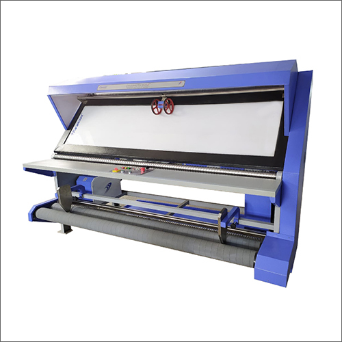 Knitted Fabric Inspection Machine - Mild Steel, 92x58x71 Inch | Advanced Dual LED Lighting, Digital Fault Counter, Emergency Stop Feature