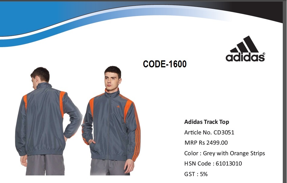 Black With Orange Adidas Track Top