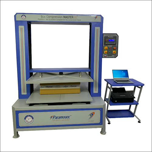 Box Compression Tester i10 - Mild Steel, 43.3x70.8x78.7 Inch, Blue & Grey Powder Coated | Advanced AccuTEST Software, 1000kg Capacity, 3 Testing Modes