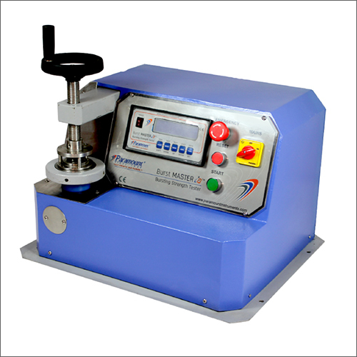 Paramount Bursting Strength Tester I9 - 21x17x24 Inch, 40kg Capacity, Digital Control Panel With Peak Value Display, Advanced Motor Driven Mechanism, Aesthetic Blue Powder Coating