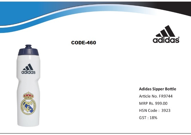 Adidas Sipper Bottle - Plastic Material, Round Shape , Vibrant Red Color