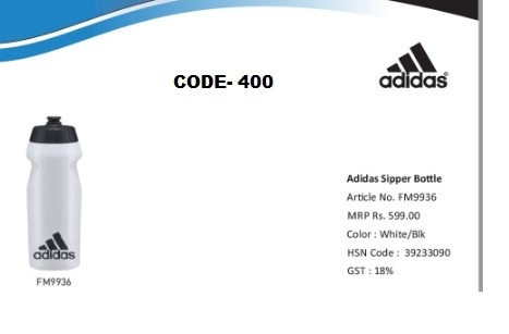 Adidas Sipper Bottle - Plastic Material, Round Shape , Vibrant Red Color