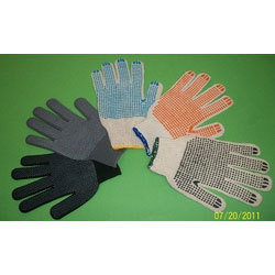 पोर्का डॉटेड कॉटन निटेड हैंड ग्लव्स