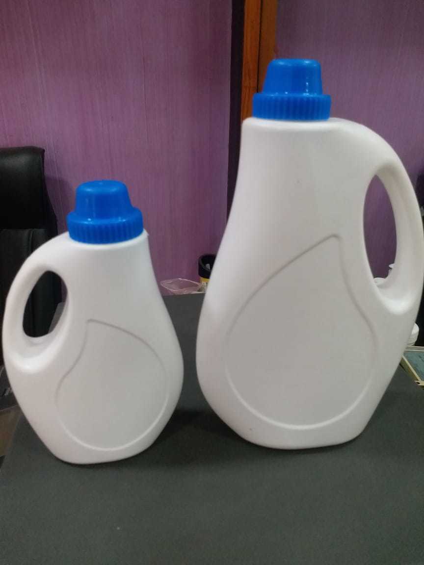 1 Litter Liquid Detergent Bottle - Plastic Material, 1l Size, White Color | Screw Cap Sealing For Chemical & Pharmaceutical Use