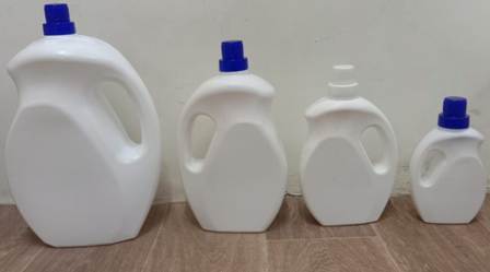 1 Litter Liquid Detergent Bottle - Plastic Material, 1l Size, White Color | Screw Cap Sealing For Chemical & Pharmaceutical Use