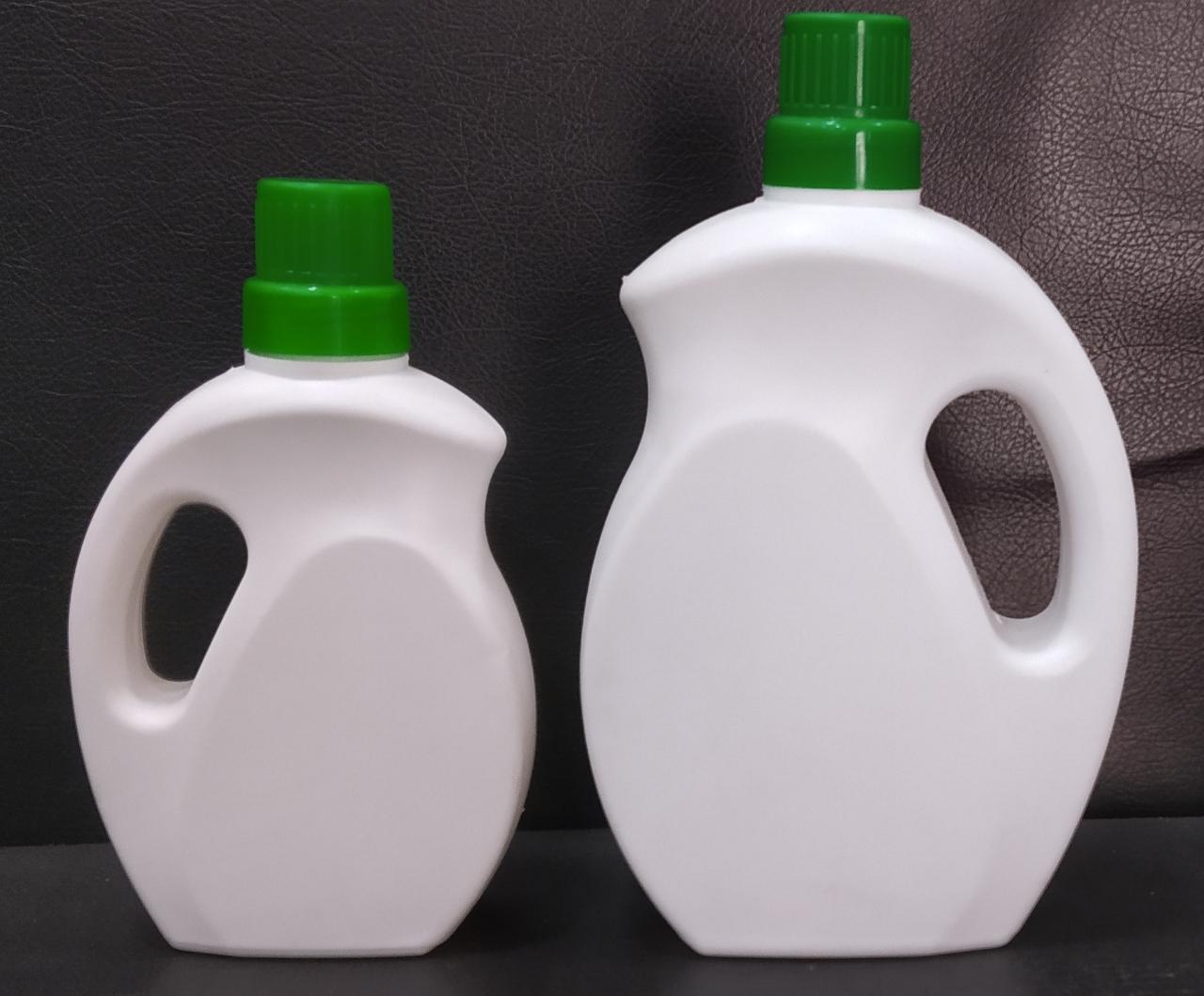 1 Litter Liquid Detergent Bottle - Plastic Material, 1l Size, White Color | Screw Cap Sealing For Chemical & Pharmaceutical Use