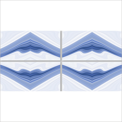 600x1200mm Arrow Azul Bookmatch HighGloss GVT and PGVT Tiles - Ceramic Material, Non-Slip Surface, Glazed Finish, Interior Floor Application