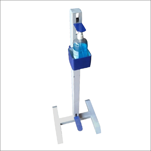 MS Foot Operated Sanitizer Dispenser - MS Material, Various Sizes Available, White and Blue Colors | Suitable for All Users, Hygiene Solution