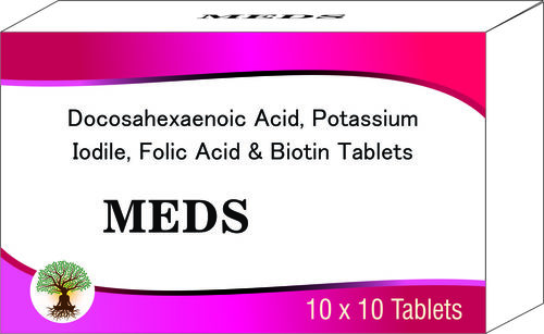 Docosahexaenoic Acid & Potassium Iodide Supplement - 30 Tablets, Essential Nutrients for Adults, One Tablet Daily with Water