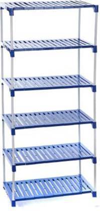Blue & White 6 Shelf Rover Shoe Rack