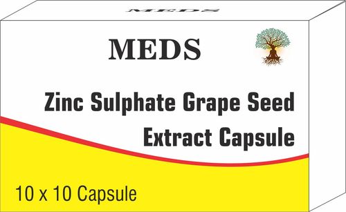 Zinc Sulphate & Grape Seed Extract - Adult Capsules | Daily Recommended Dosage, 1 Capsule After Meals, Cool Dry Storage