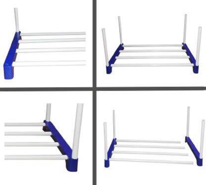 Blue & White 4 Shelf Prakash Rack