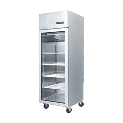 Silver Single Glass Door Refrigerator