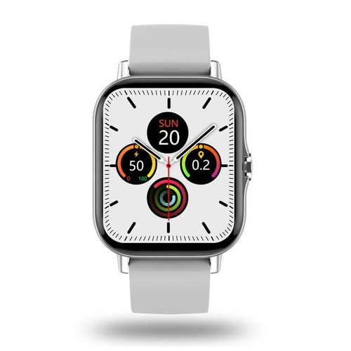 Rectangular Gazzify S94 Silver Smart Watch