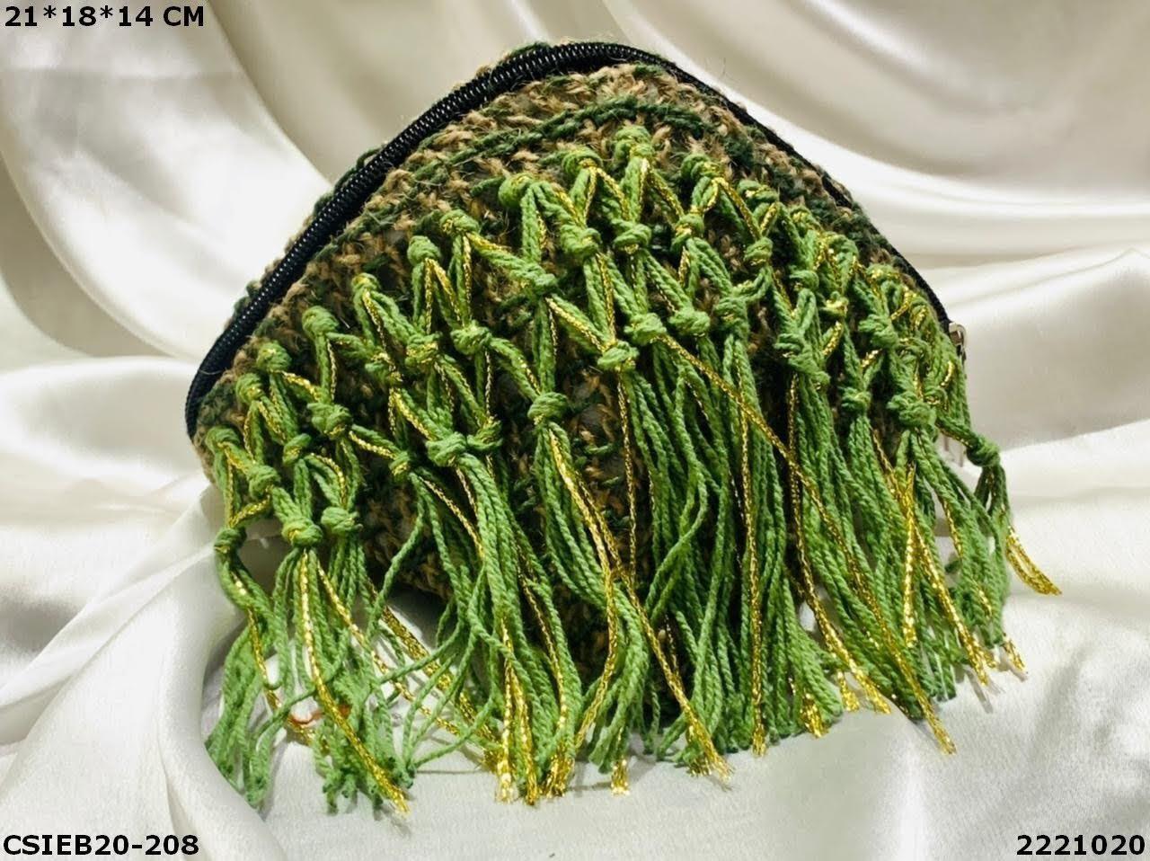 Multi Stylish Jute Cotton Handloom Pouch