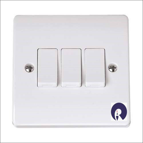Electrical White PVC Switchboard - 100mm x 100mm, 3 Switches, IP20 Rating | Easy Install, Durable, Safe, Reliable, Modular, Customizable, Cost-effective