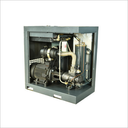 Industrial Screw Air Compressor - Metal, 220V Electric Power Source | New, High Efficiency for Industrial Usage