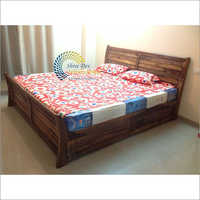 लकड़ी का आधुनिक बिस्तर
