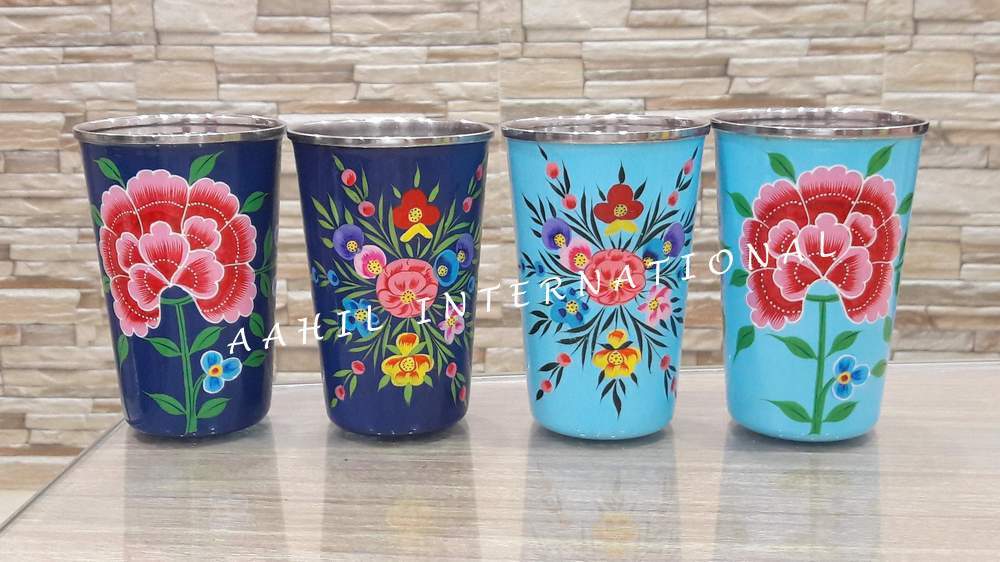 Hand Painted Enamel Tumbler