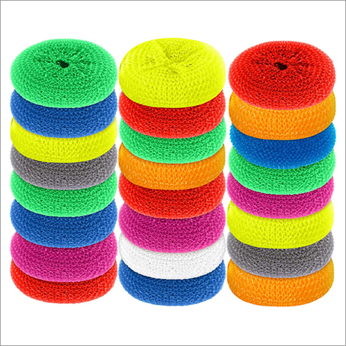 Colored Plastic Scrubber - Durable Plastic Material | Long Working Life for Efficient Kitchen Cleaning